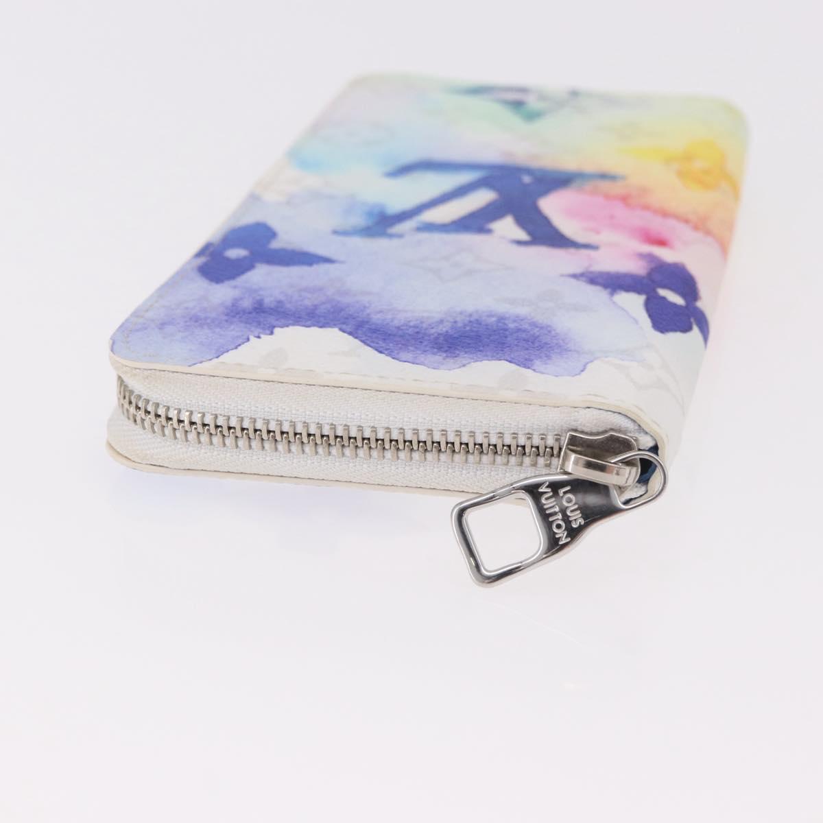LOUIS VUITTON Watercolor Zippy Wallet Vertical Long Wallet M80499 Auth 188948M