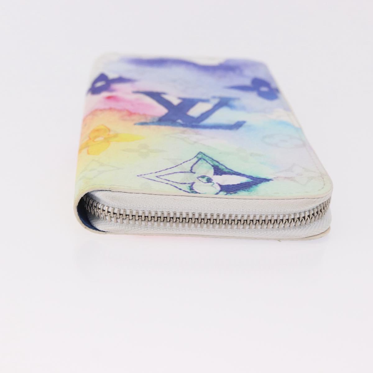 LOUIS VUITTON Watercolor Zippy Wallet Vertical Long Wallet M80499 Auth 188948M