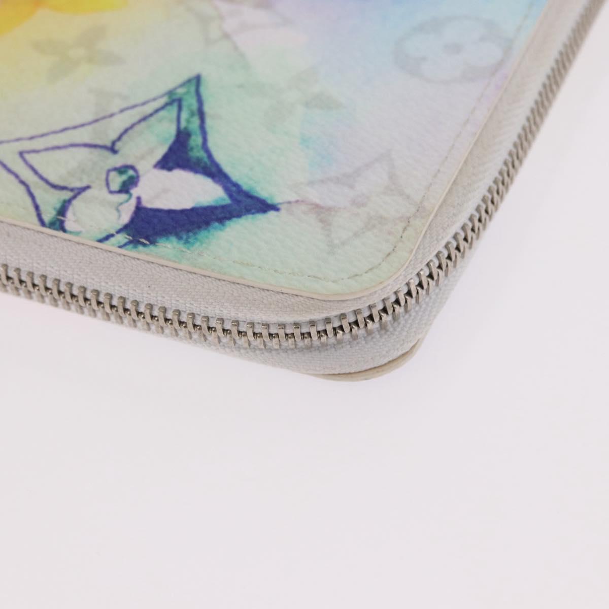 LOUIS VUITTON Watercolor Zippy Wallet Vertical Long Wallet M80499 Auth 188948M