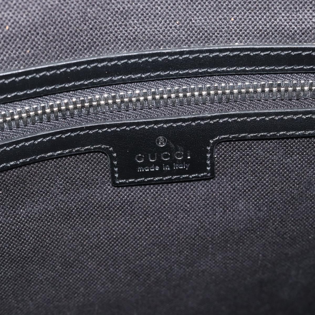 GUCCI GG Supreme Sherry Line Shoulder Bag PVC Black Silver 792081 Auth 188961
