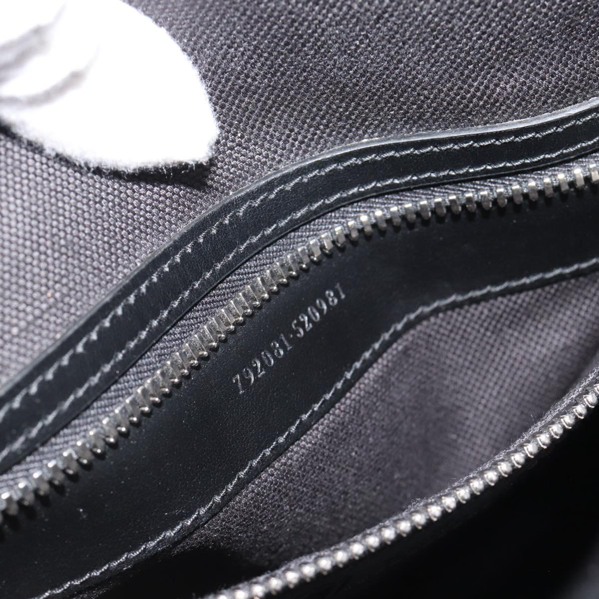 GUCCI GG Supreme Sherry Line Shoulder Bag PVC Black Silver 792081 Auth 188961