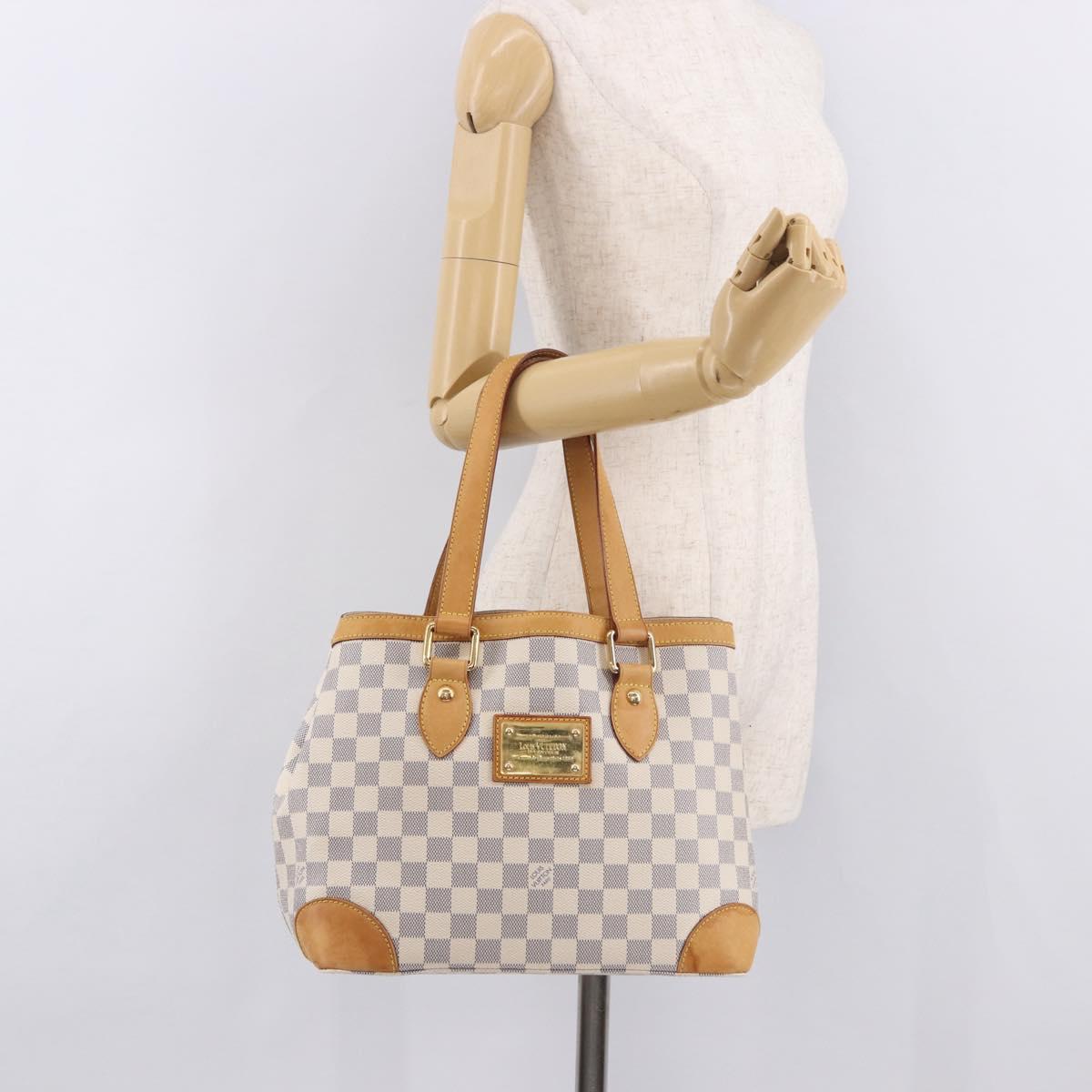 LOUIS VUITTON Damier Azur Hampstead PM Tote Bag N51207 LV Auth 188965
