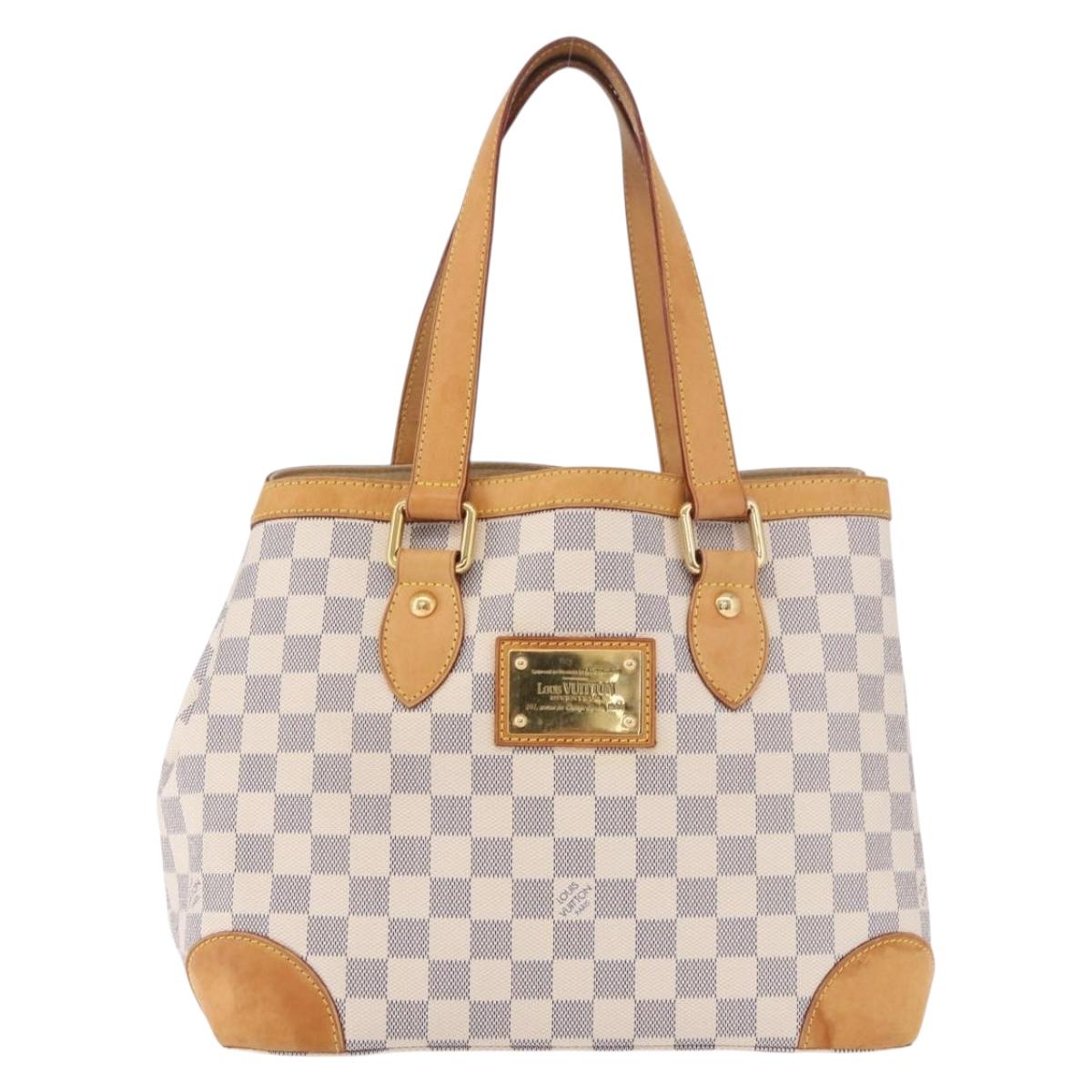 LOUIS VUITTON Damier Azur Hampstead PM Tote Bag N51207 LV Auth 188965