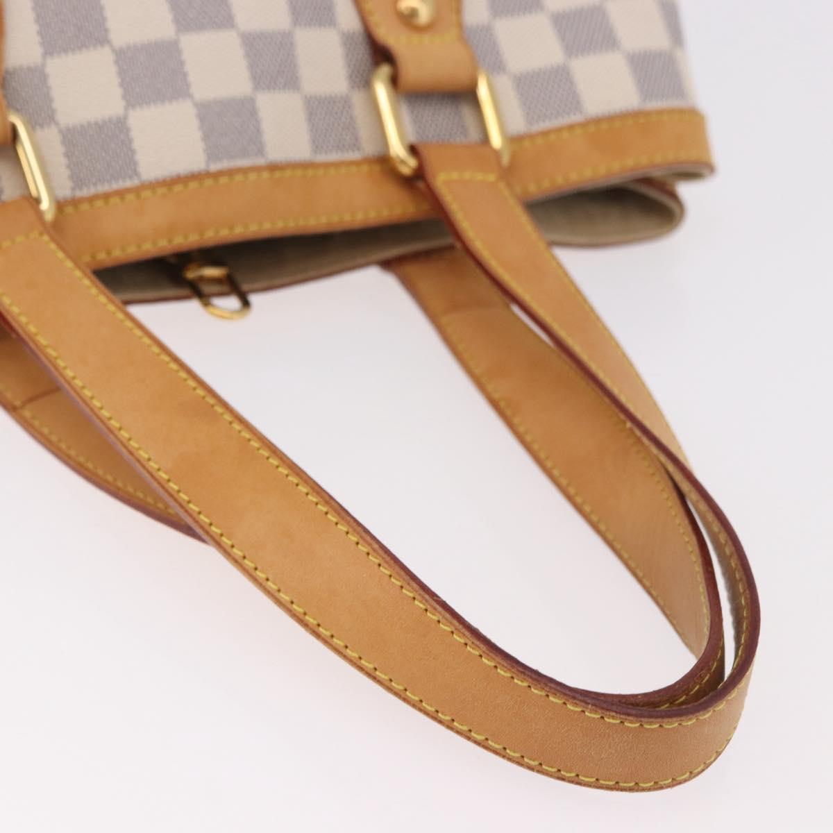 LOUIS VUITTON Damier Azur Hampstead PM Tote Bag N51207 LV Auth 188965
