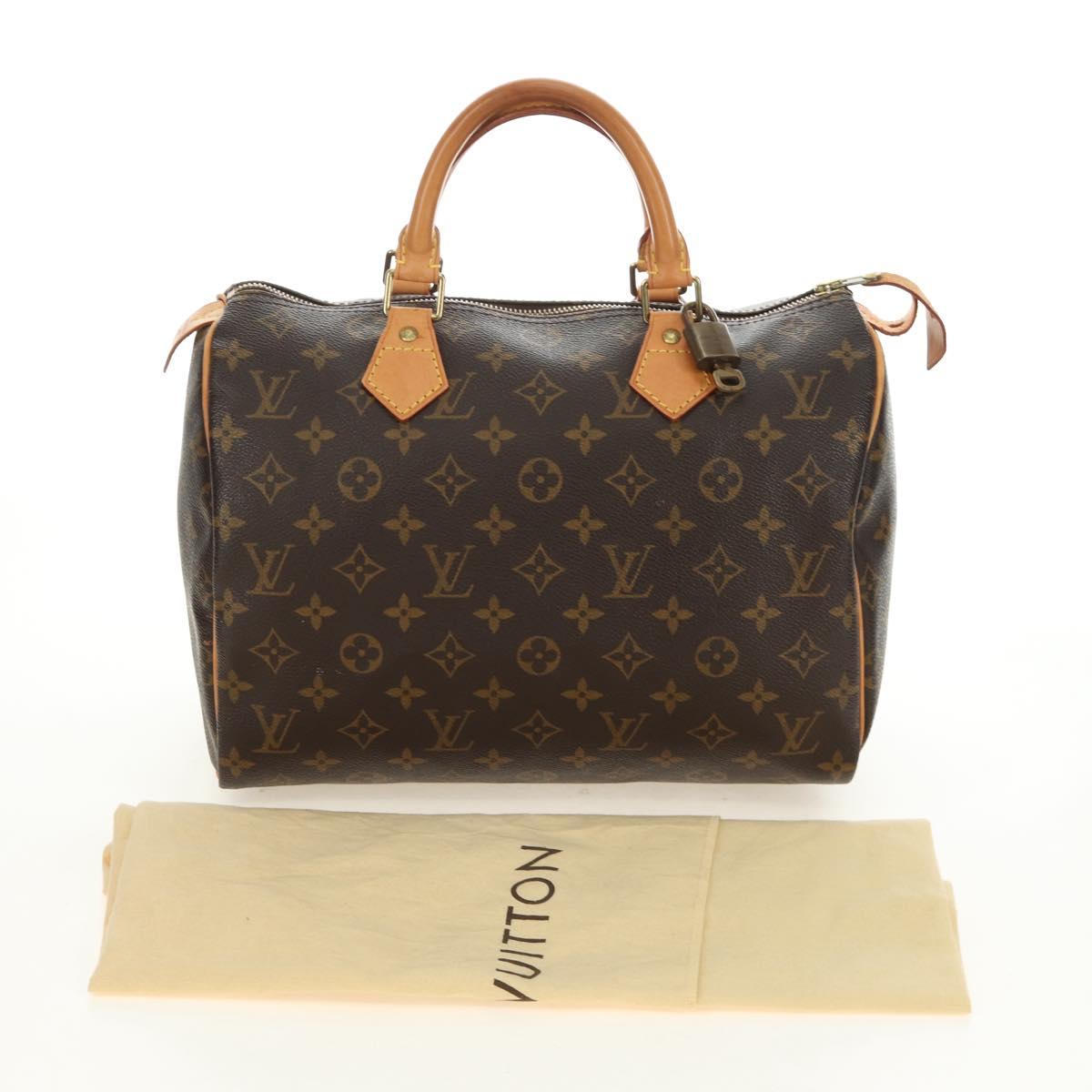 LOUIS VUITTON Monogram Speedy 30 Hand Bag M41526 LV Auth 188966V