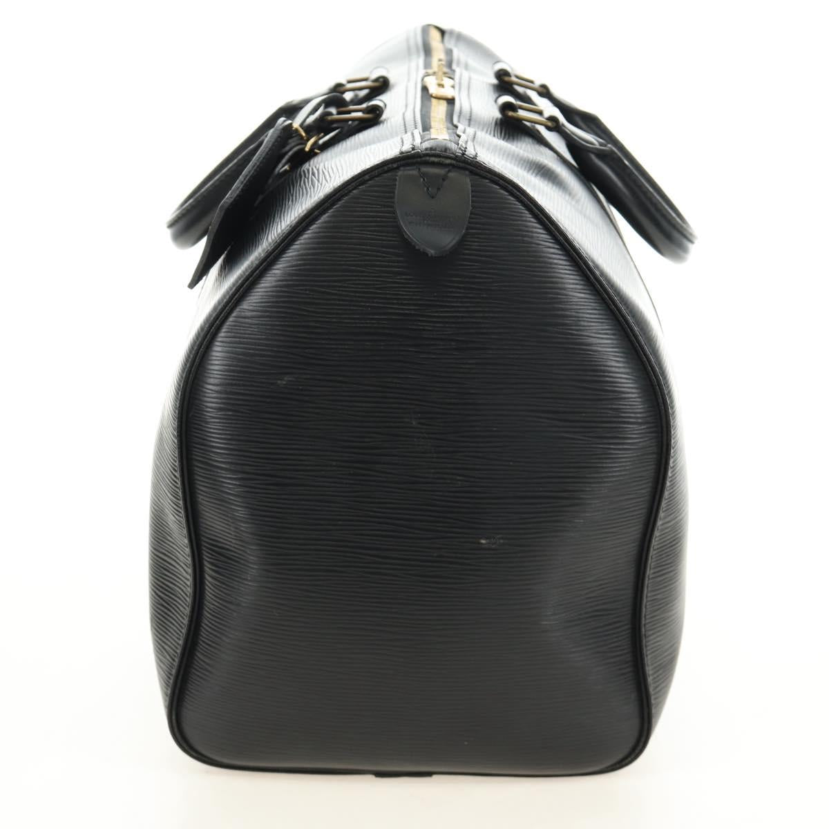 LOUIS VUITTON Epi Keepall 50 Boston Bag Noir M42962 LV Auth 188969V