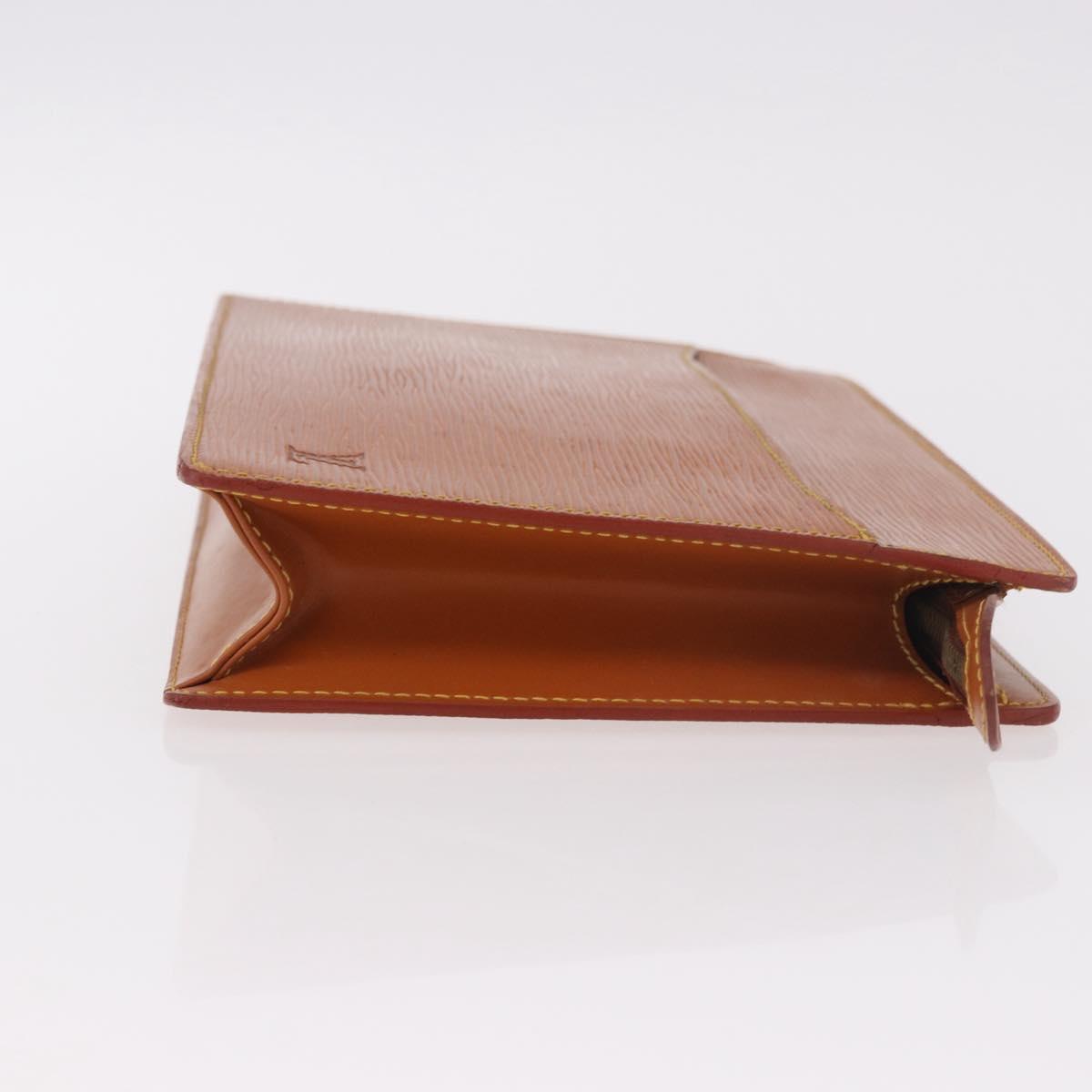 LOUIS VUITTON Epi Pochette Homme Bag Brown Zipangu Gold M52528 LV Auth 188977