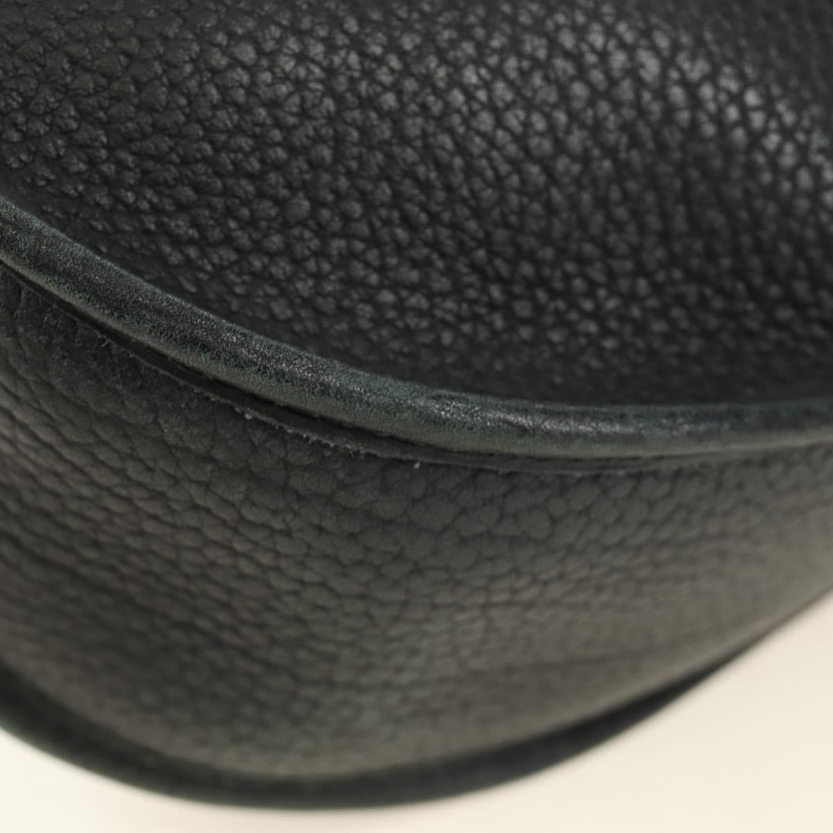 HERMES Evelyn 1 GM Bag Taurillon Leather Black Gold Auth 188991M