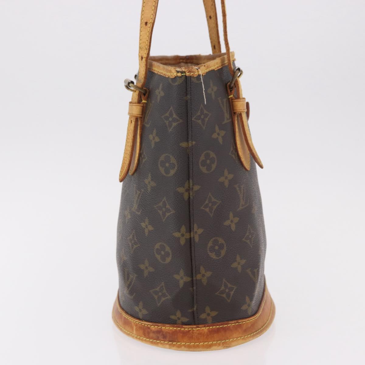 LOUIS VUITTON Monogram Bucket PM Shoulder Bag M42238 LV Auth 188993