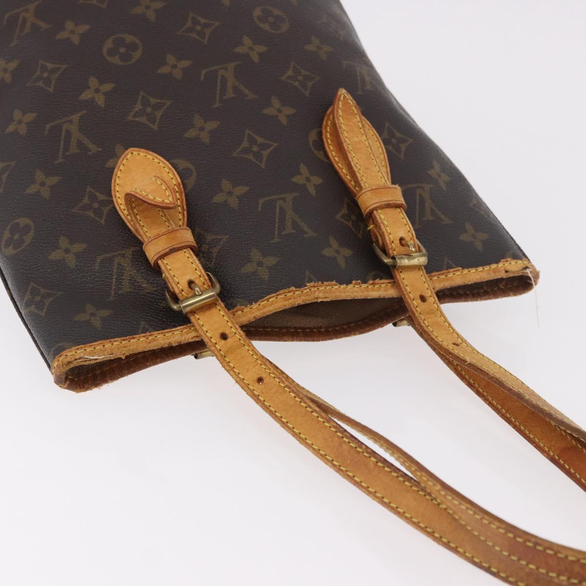 LOUIS VUITTON Monogram Bucket PM Shoulder Bag M42238 LV Auth 188993