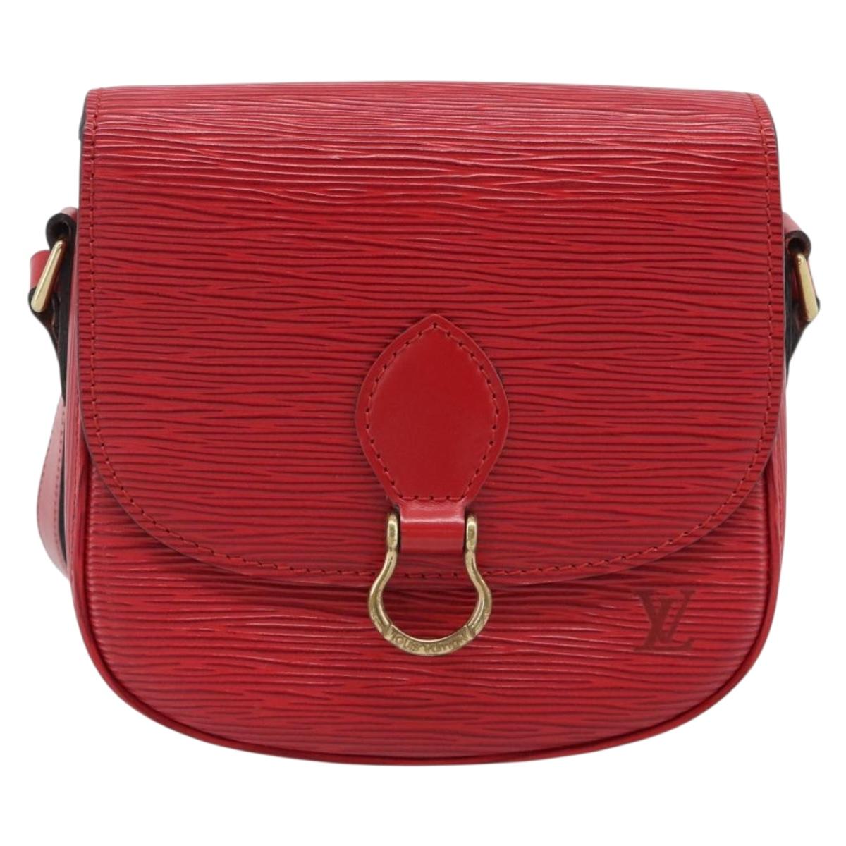LOUIS VUITTON Epi Saint Cloud PM Shoulder Bag Red M52217 LV Auth 188998A