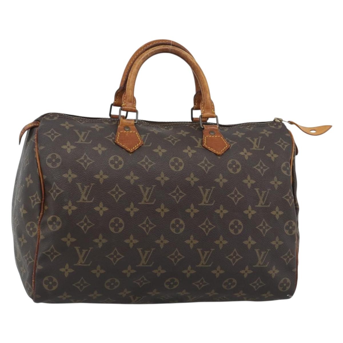LOUIS VUITTON Monogram Speedy 35 Hand Bag M41524 LV Auth 189003