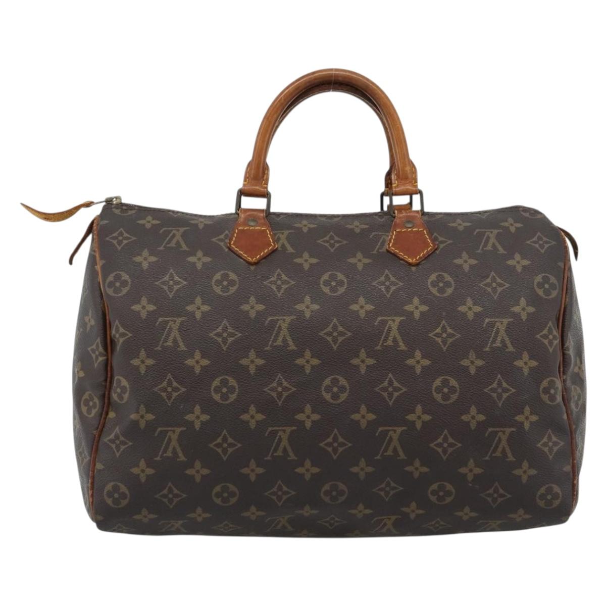 LOUIS VUITTON Monogram Speedy 35 Hand Bag M41524 LV Auth 189003