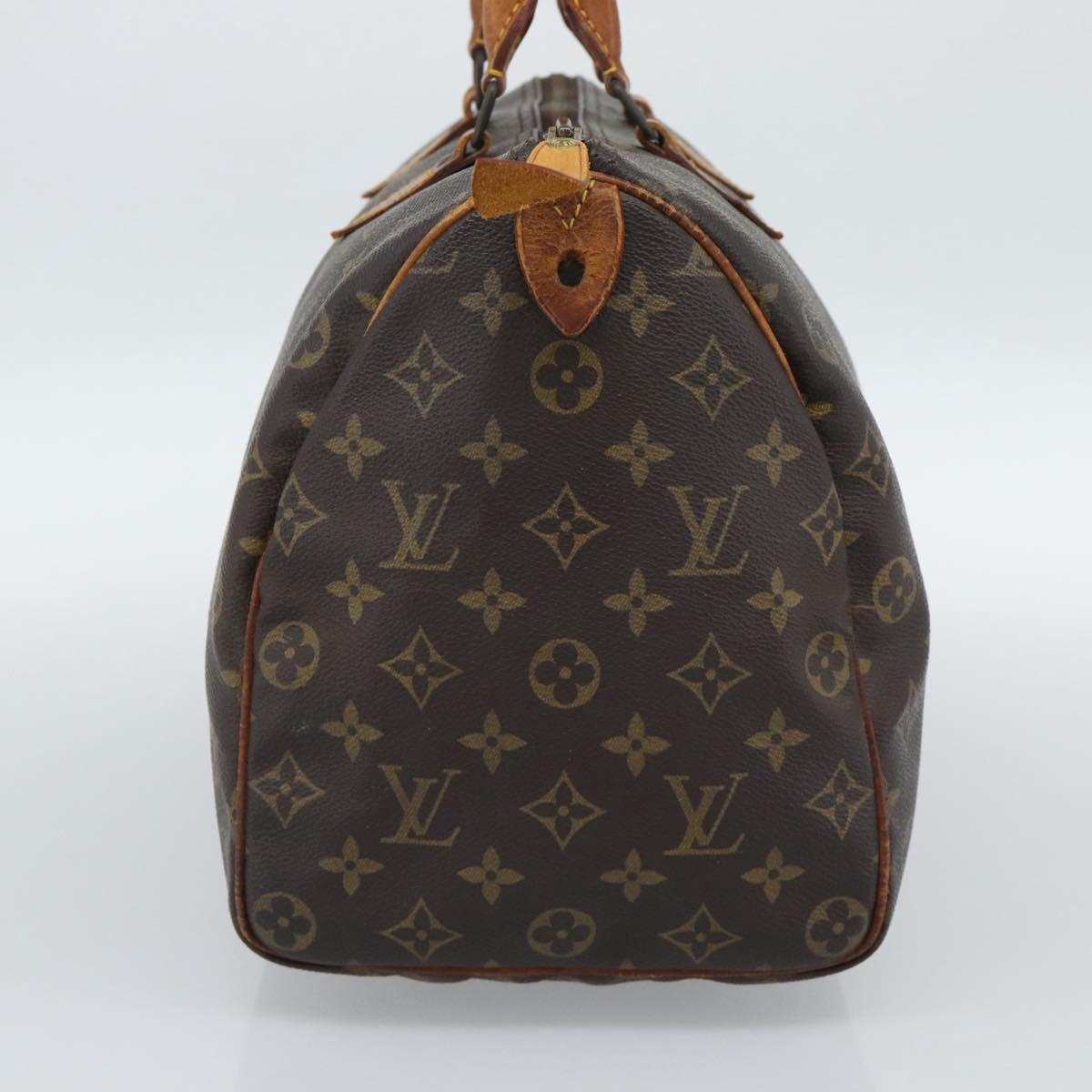 LOUIS VUITTON Monogram Speedy 35 Hand Bag M41524 LV Auth 189003