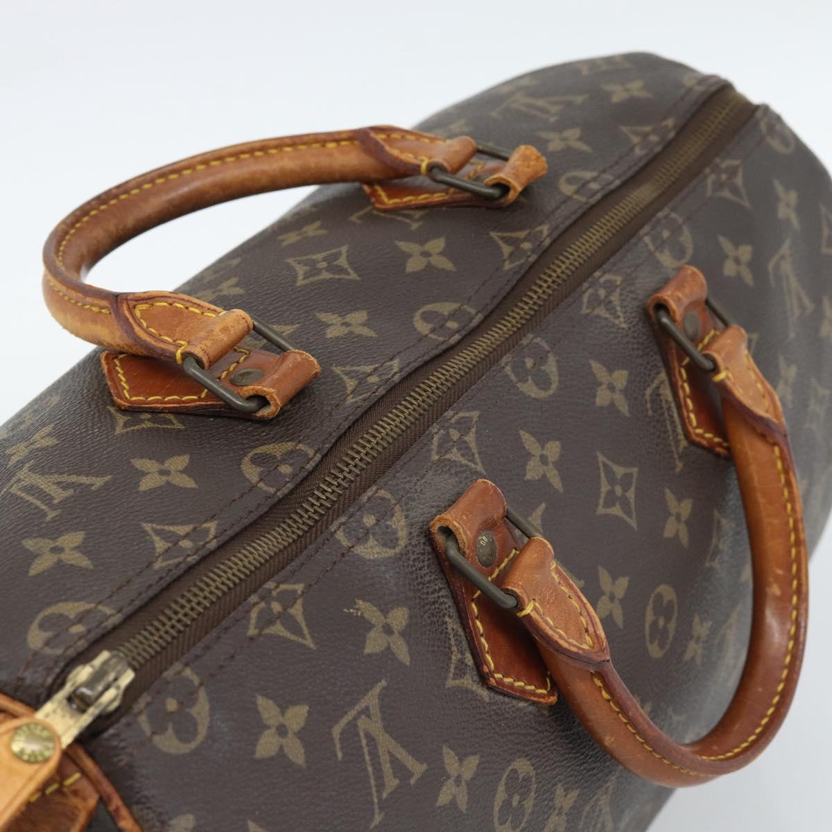 LOUIS VUITTON Monogram Speedy 35 Hand Bag M41524 LV Auth 189003