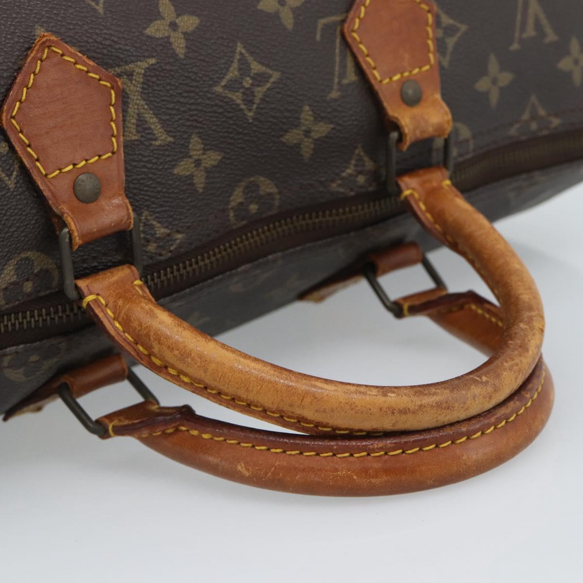 LOUIS VUITTON Monogram Speedy 35 Hand Bag M41524 LV Auth 189003