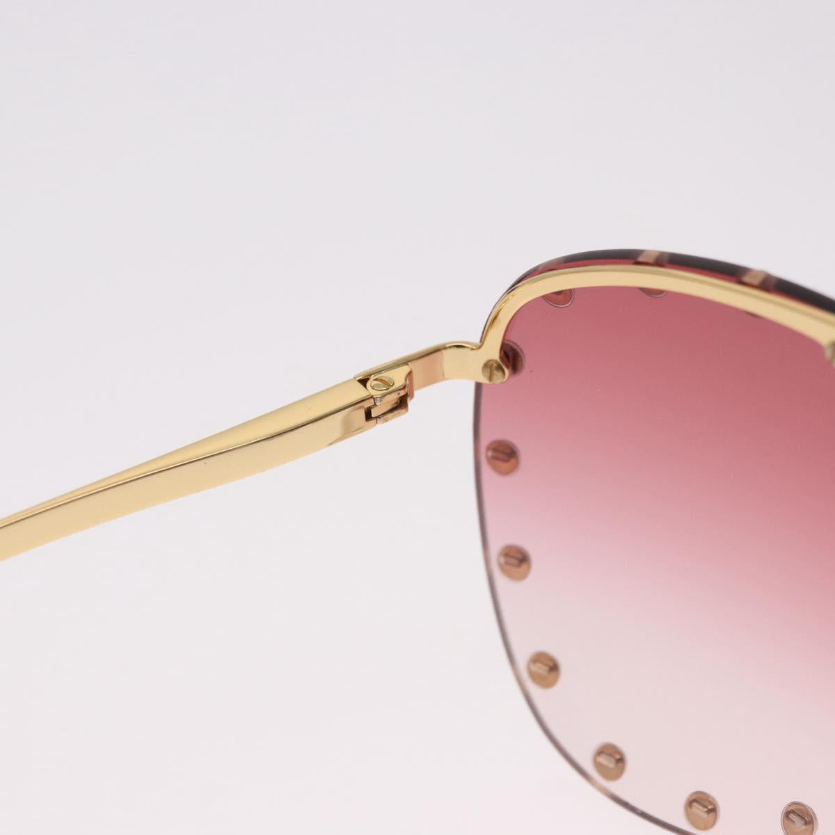 LOUIS VUITTON The Party Sunglasses metal Gold Tone Z2350U LV Auth 189007