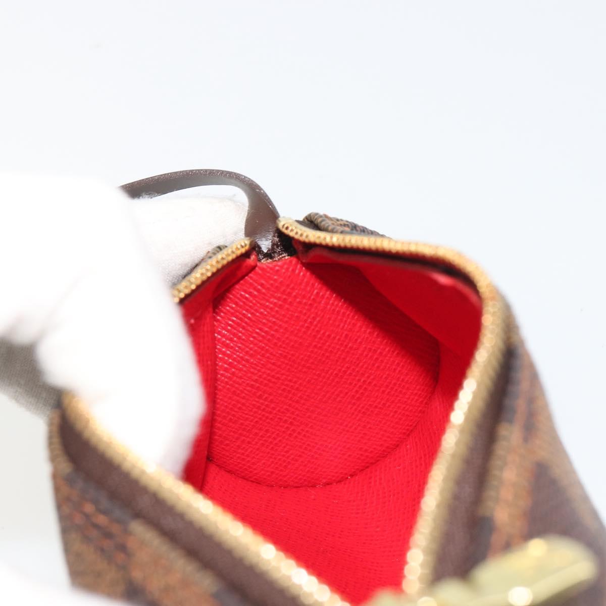 LOUIS VUITTON Damier Ebene Papillon Pouch LV Auth 189012