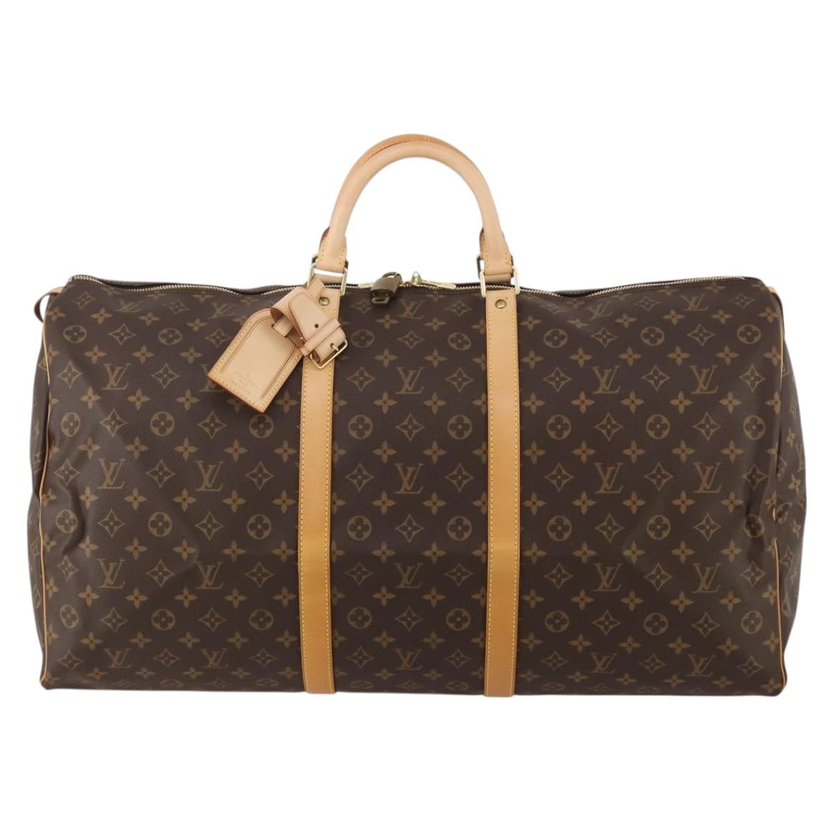LOUIS VUITTON Monogram Keepall 60 Boston Bag M41422 LV Auth 189013A