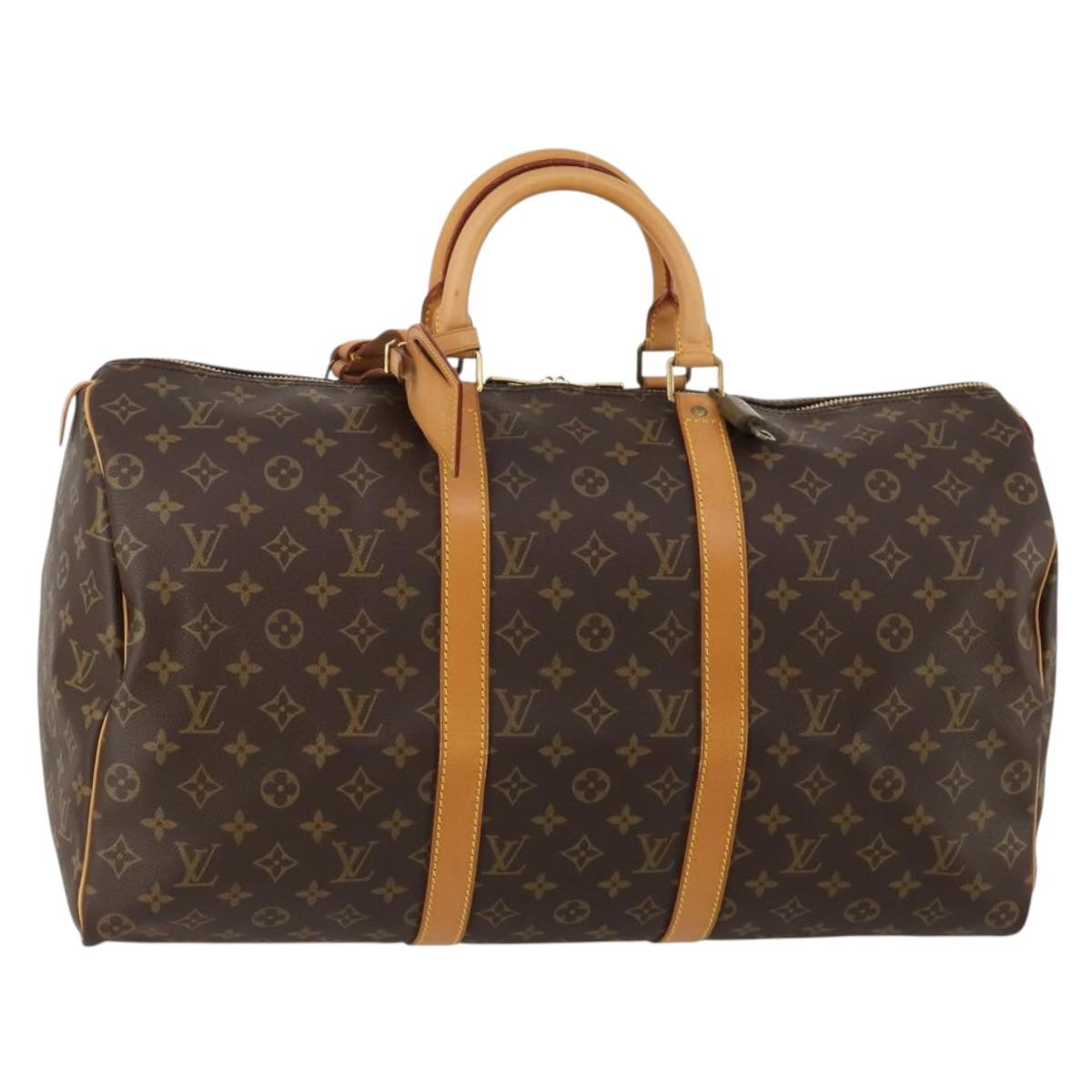 LOUIS VUITTON Monogram Keepall 50 Boston Bag M41426 LV Auth 189014A