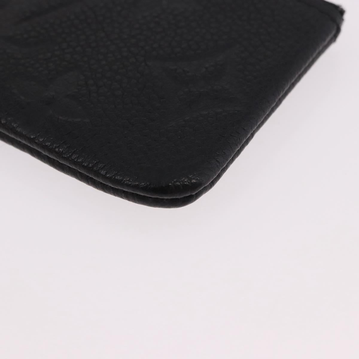 LOUIS VUITTON Monogram Empreinte Pochette Cles Purse Black M28796 Auth 189015V