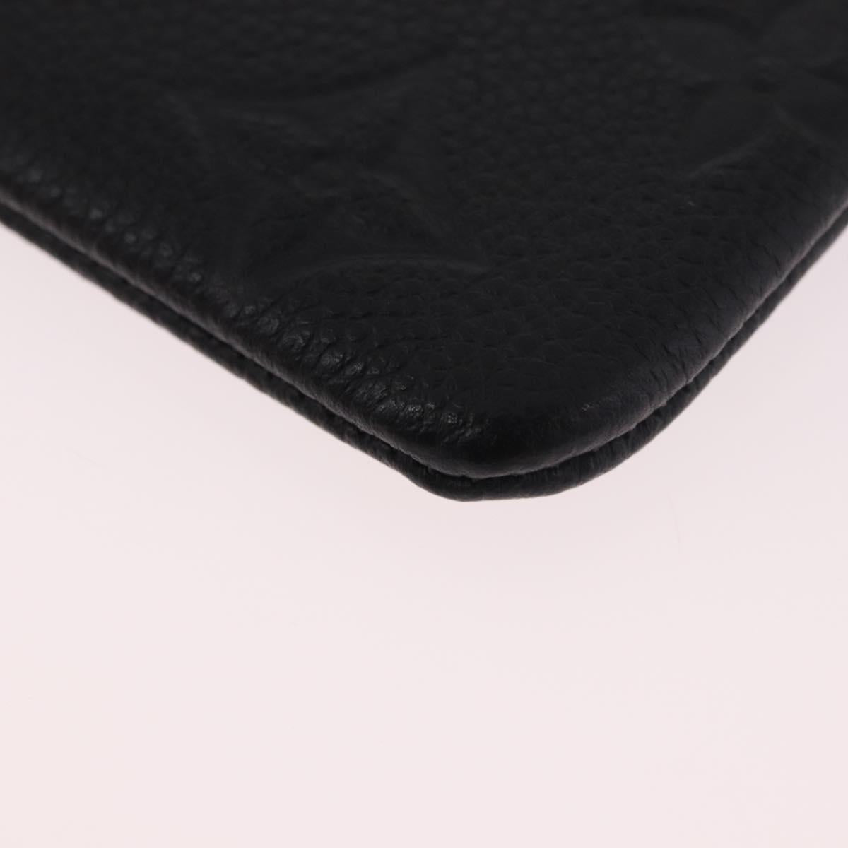 LOUIS VUITTON Monogram Empreinte Pochette Cles Purse Black M28796 Auth 189015V