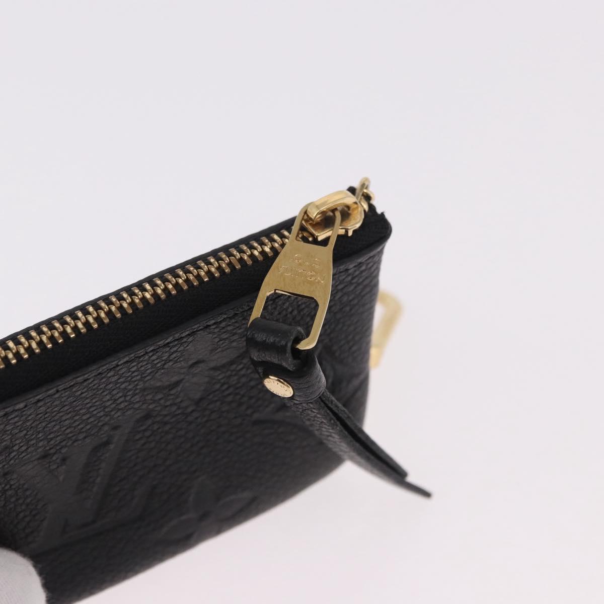 LOUIS VUITTON Monogram Empreinte Pochette Cles Purse Black M28796 Auth 189015V