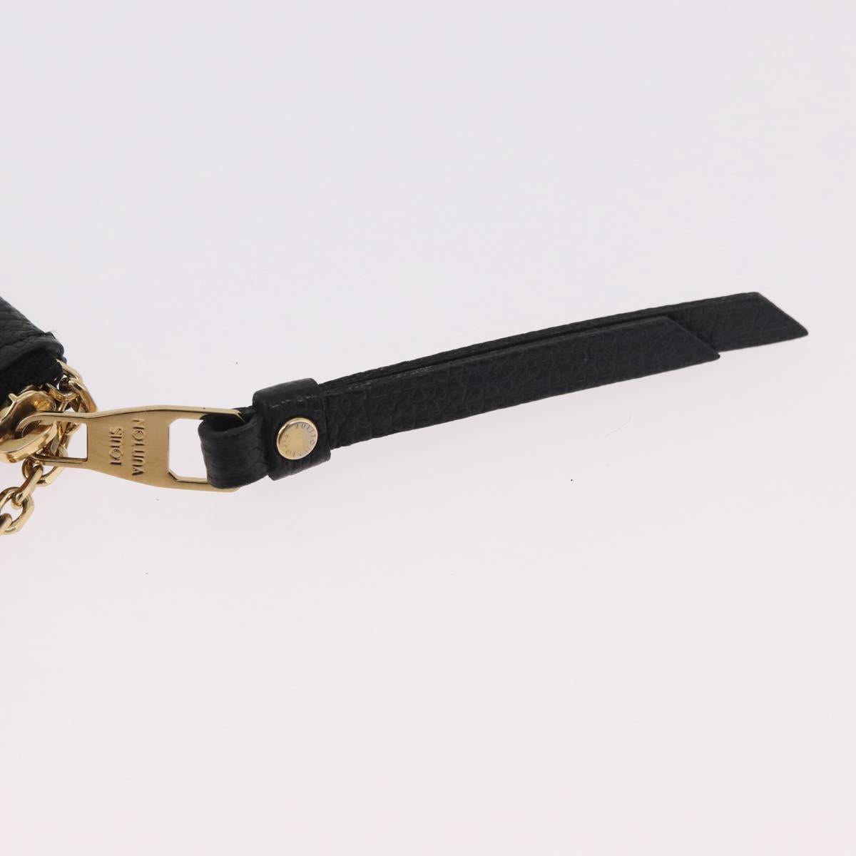LOUIS VUITTON Monogram Empreinte Pochette Cles Purse Black M28796 Auth 189015V