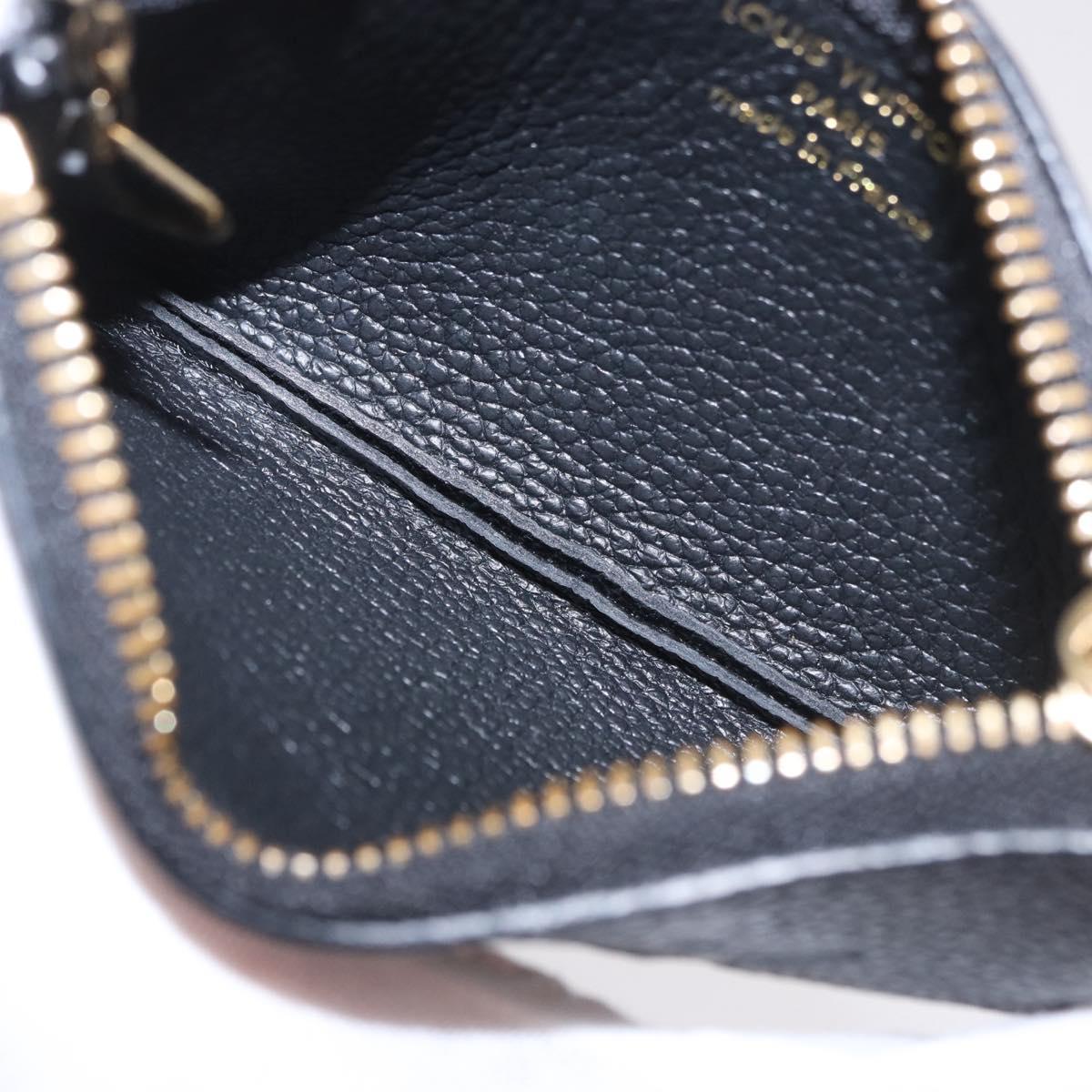 LOUIS VUITTON Monogram Empreinte Pochette Cles Purse Black M28796 Auth 189015V