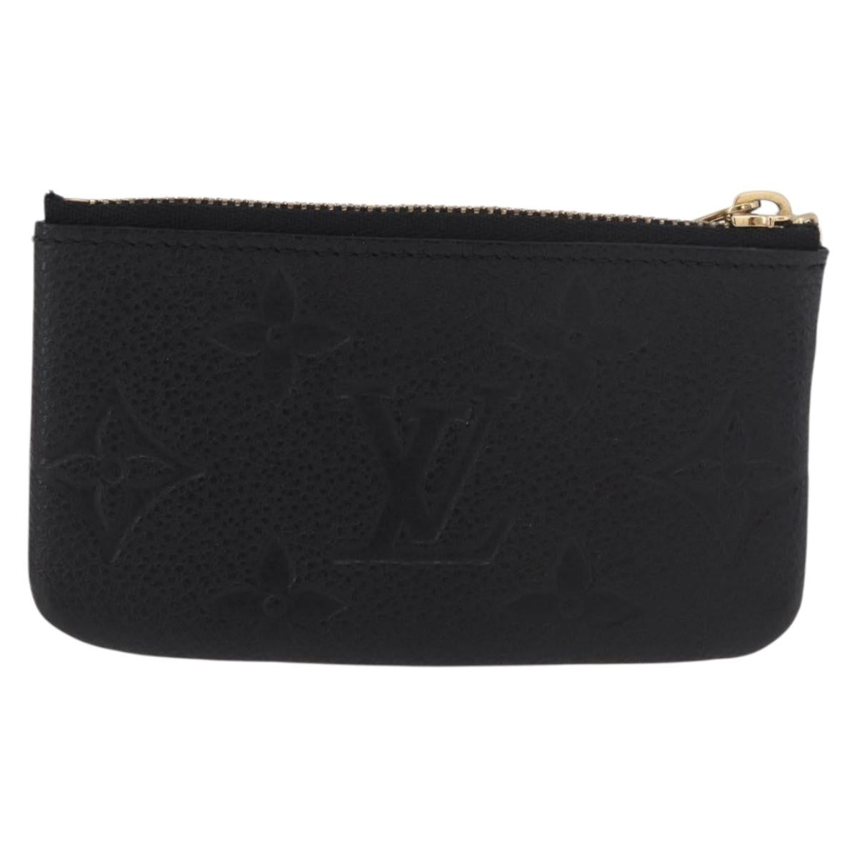 LOUIS VUITTON Monogram Empreinte Pochette Cles Purse Black M28796 Auth 189015V