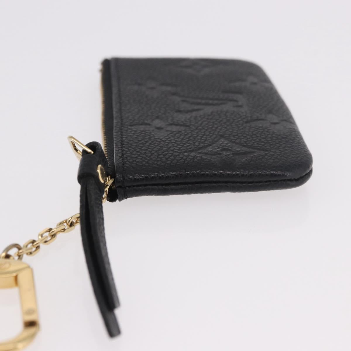 LOUIS VUITTON Monogram Empreinte Pochette Cles Purse Black M28796 Auth 189015V