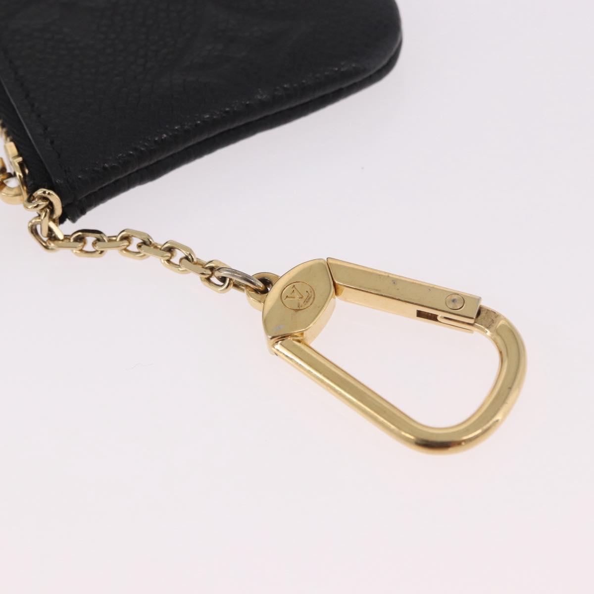 LOUIS VUITTON Monogram Empreinte Pochette Cles Purse Black M28796 Auth 189015V