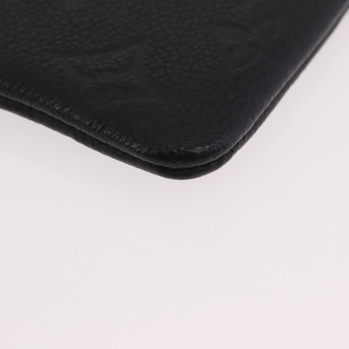 LOUIS VUITTON Monogram Empreinte Pochette Cles Purse Black M28796 Auth 189015V