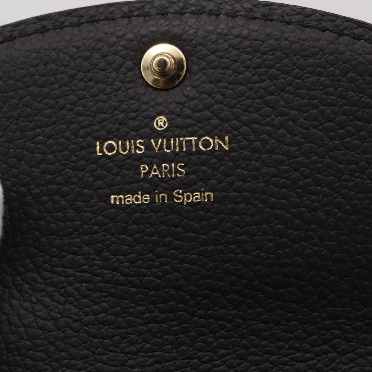 LOUIS VUITTON Monogram Empreinte Porte Monnaie Rosary Black M81455 Auth 189016