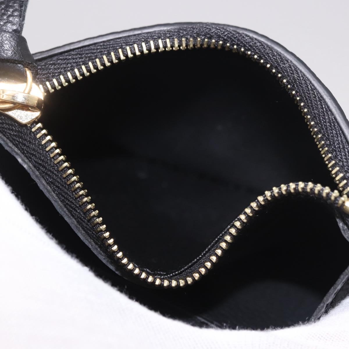 LOUIS VUITTON Monogram Empreinte Porte Monnaie Rosary Black M81455 Auth 189016