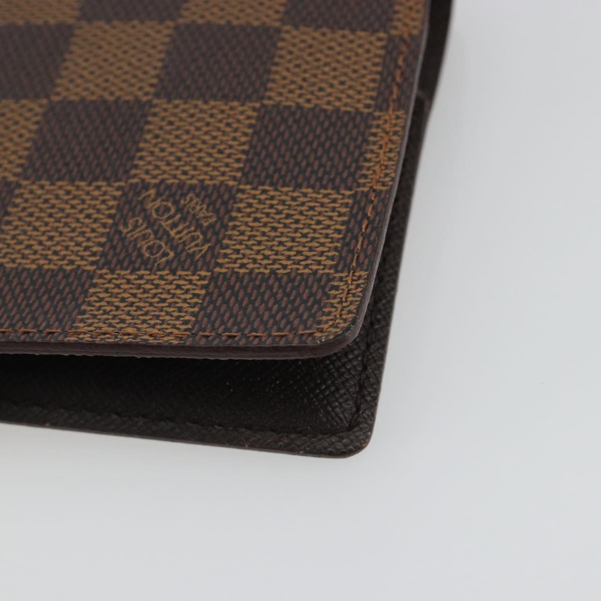 LOUIS VUITTON Damier Ebene Agenda PM Day Planner Cover R20700 LV Auth 189019