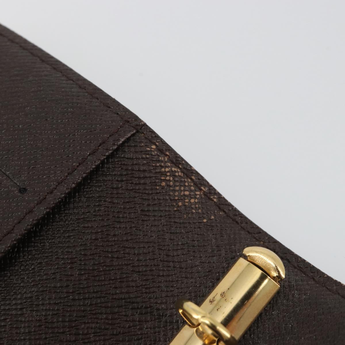 LOUIS VUITTON Damier Ebene Agenda PM Day Planner Cover R20700 LV Auth 189019