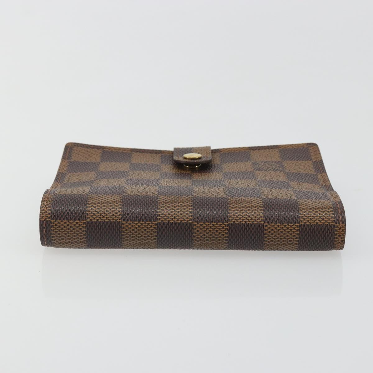 LOUIS VUITTON Damier Ebene Agenda PM Day Planner Cover R20700 LV Auth 189019