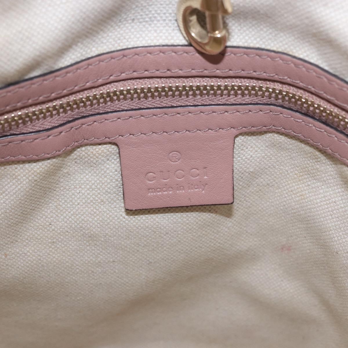 GUCCI Micro GG Canvas Micro Guccissima Tote Bag PVC Pink Gold 309613 Auth 189026