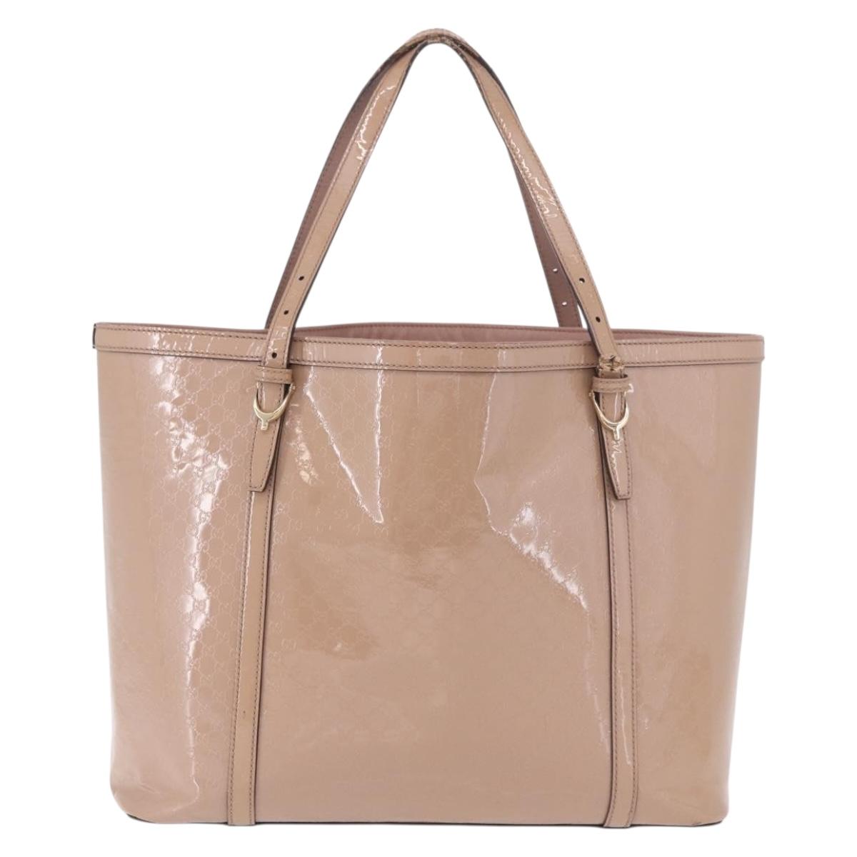 GUCCI Micro GG Canvas Micro Guccissima Tote Bag PVC Pink Gold 309613 Auth 189026