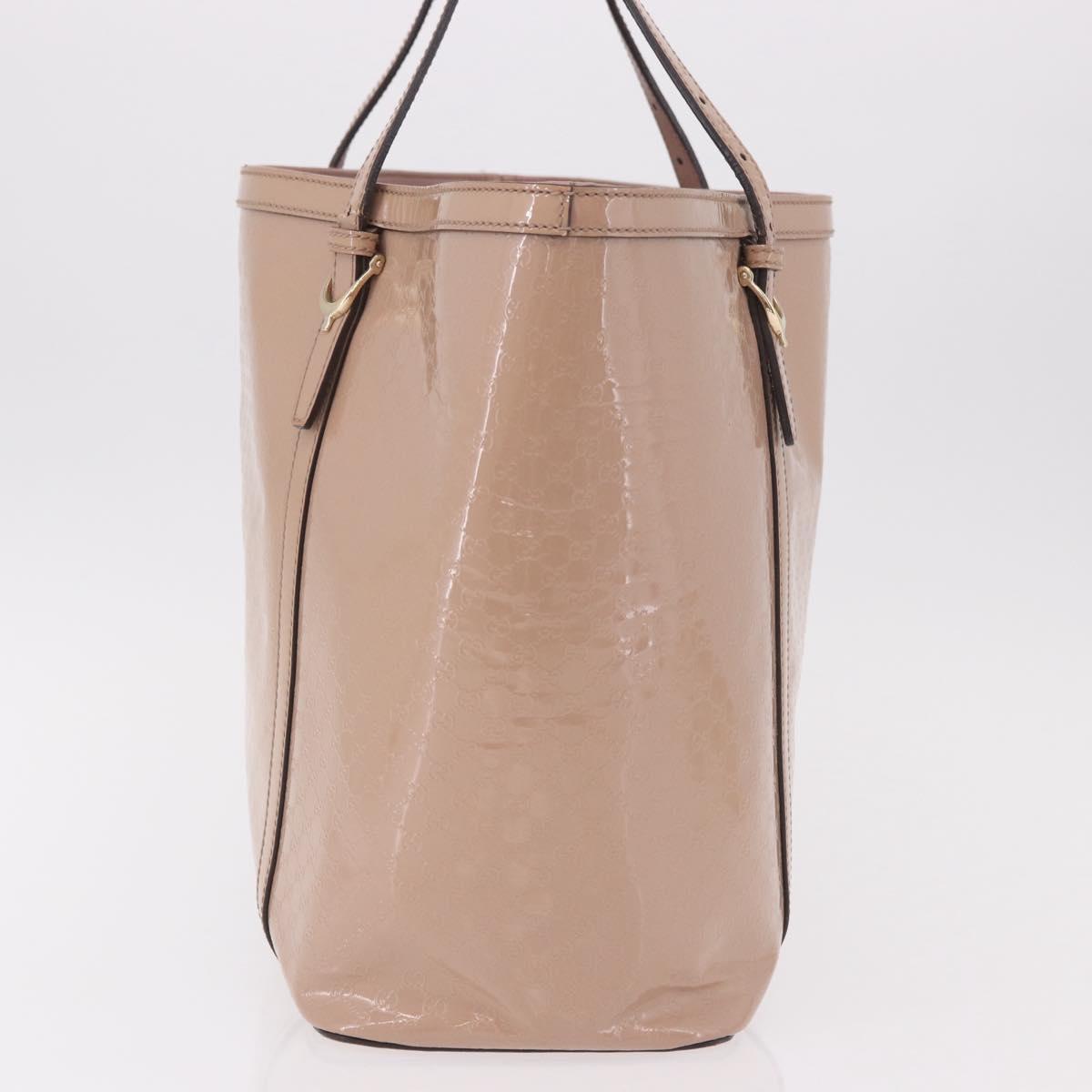 GUCCI Micro GG Canvas Micro Guccissima Tote Bag PVC Pink Gold 309613 Auth 189026