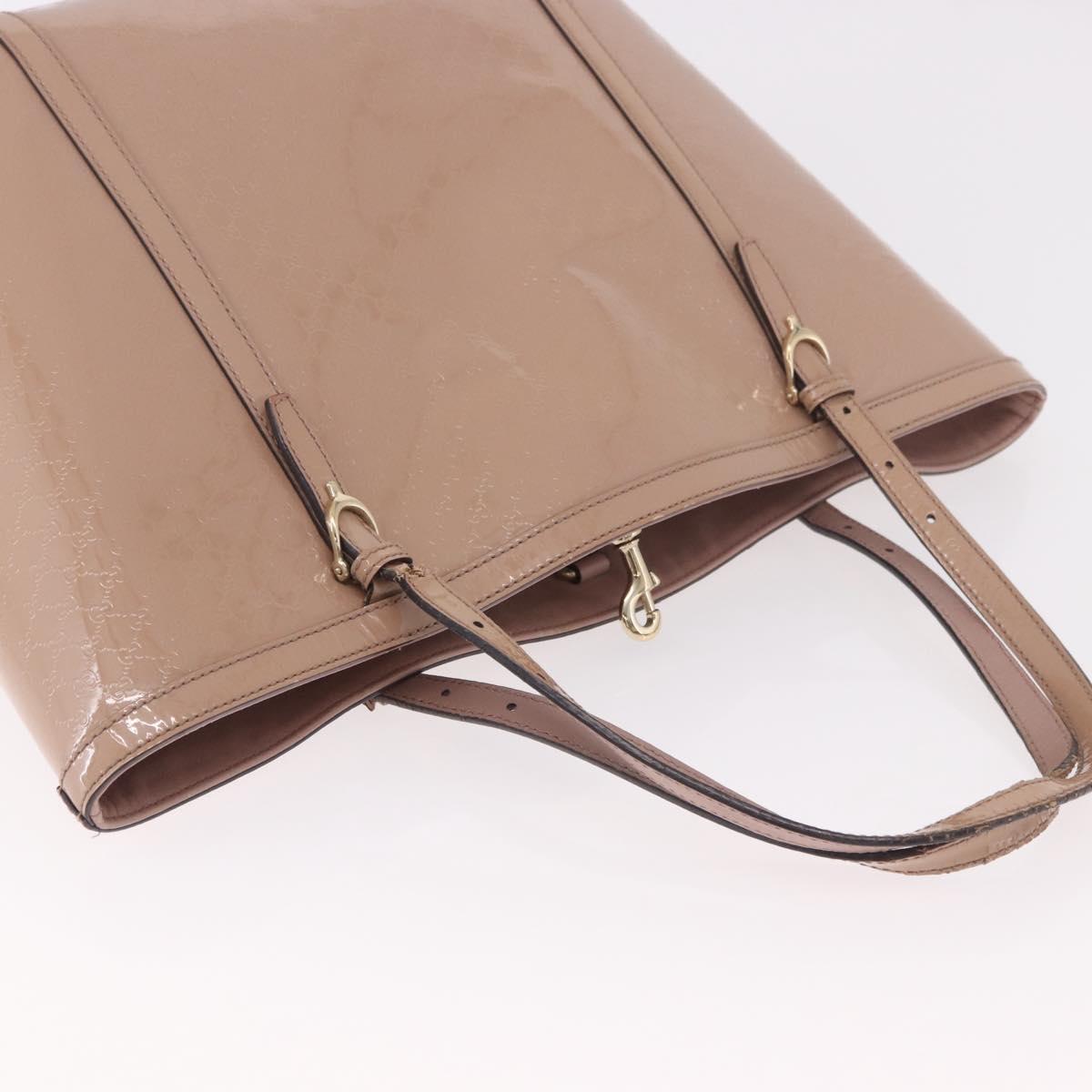 GUCCI Micro GG Canvas Micro Guccissima Tote Bag PVC Pink Gold 309613 Auth 189026