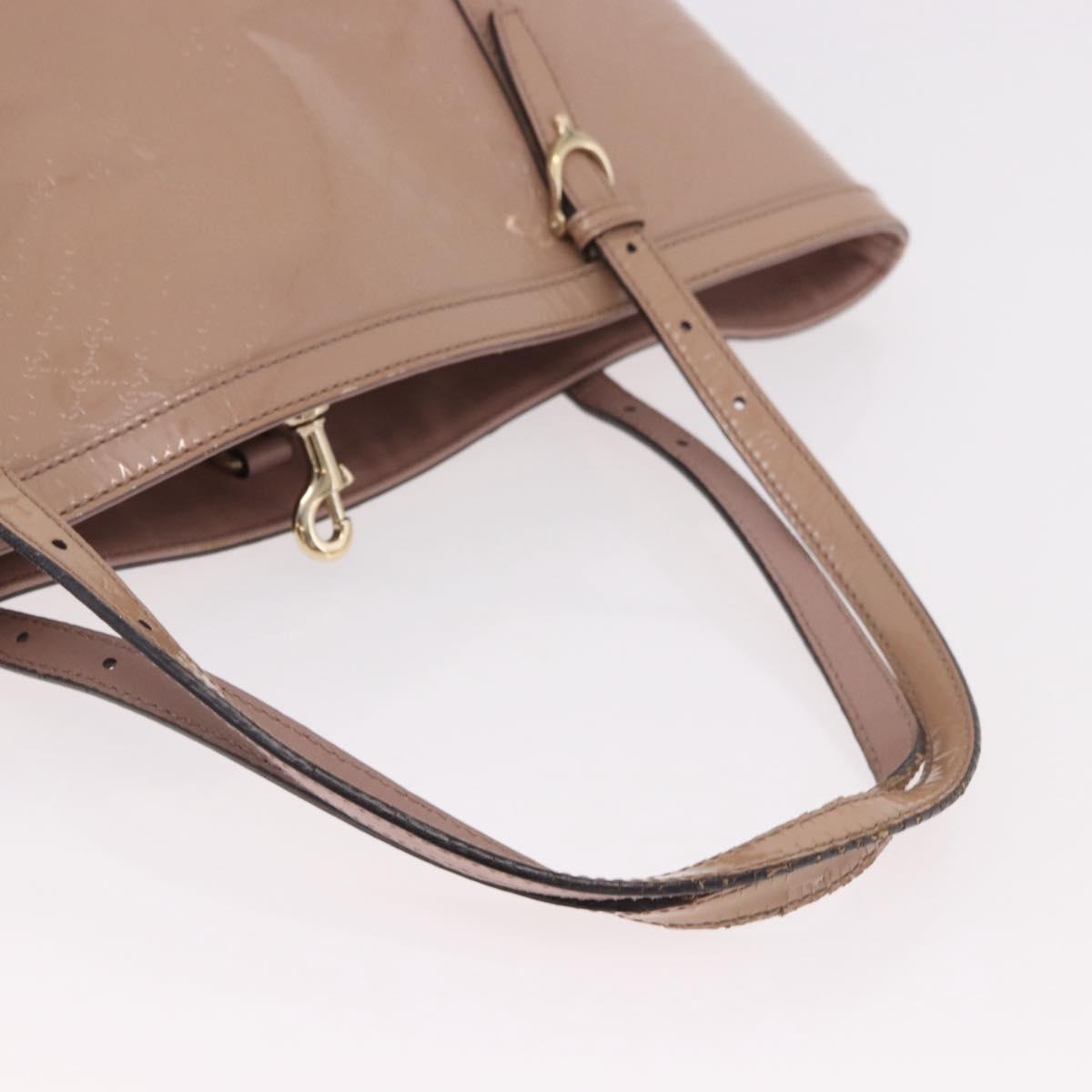 GUCCI Micro GG Canvas Micro Guccissima Tote Bag PVC Pink Gold 309613 Auth 189026