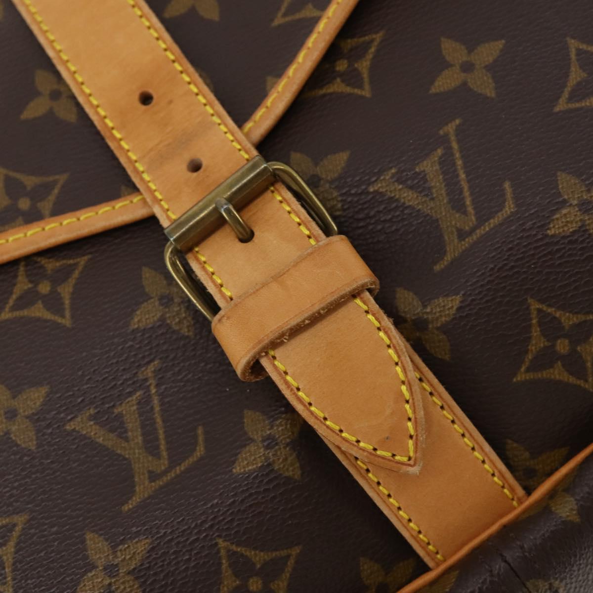 LOUIS VUITTON Monogram Saumur 35 Shoulder Bag M42254 LV Auth 189028A