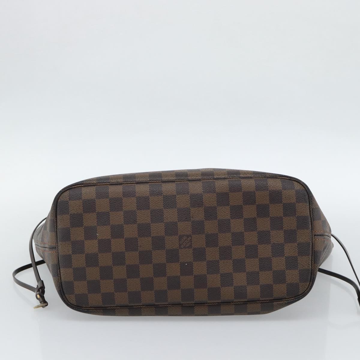 LOUIS VUITTON Damier Ebene Neverfull MM Tote Bag N51105 LV Auth 189029