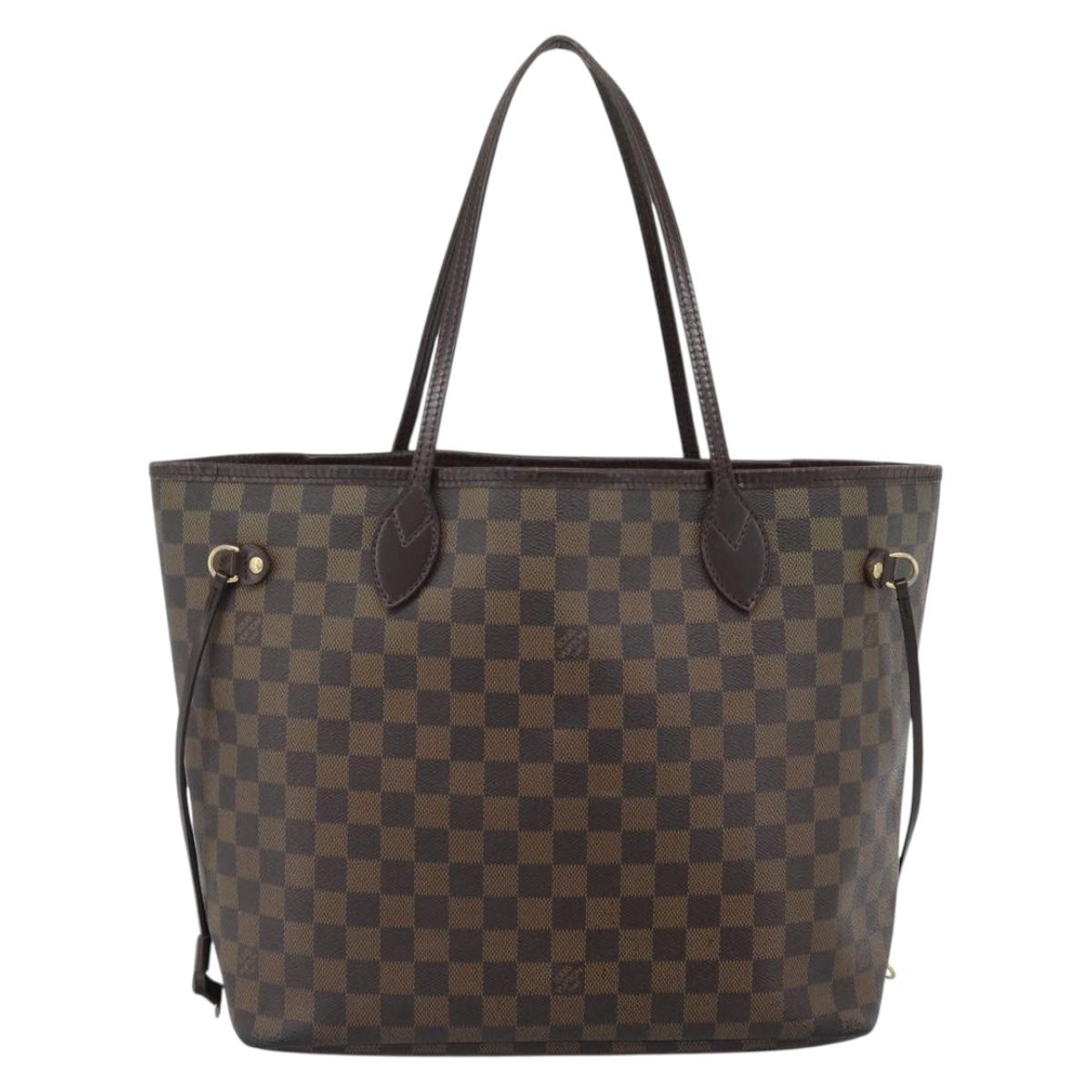 LOUIS VUITTON Damier Ebene Neverfull MM Tote Bag N51105 LV Auth 189029