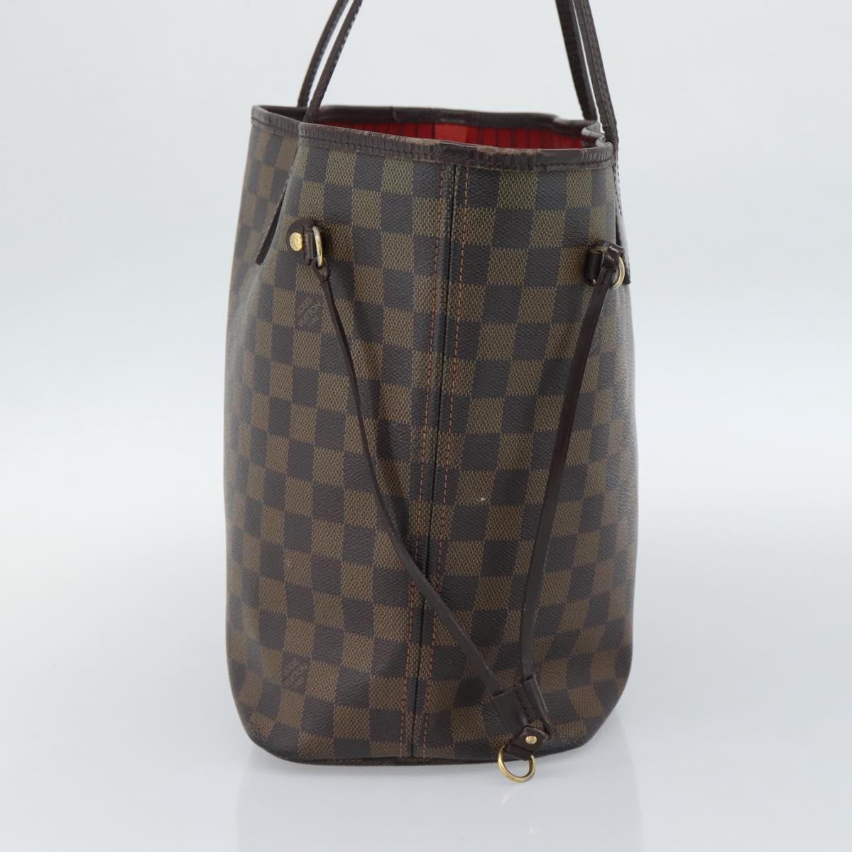 LOUIS VUITTON Damier Ebene Neverfull MM Tote Bag N51105 LV Auth 189029