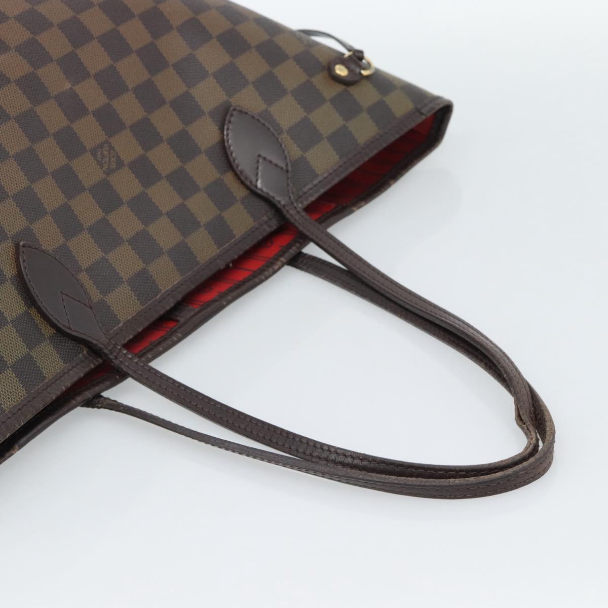 LOUIS VUITTON Damier Ebene Neverfull MM Tote Bag N51105 LV Auth 189029