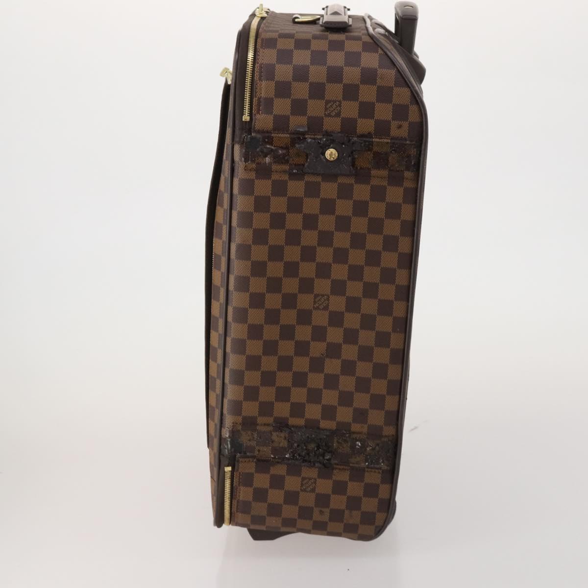 LOUIS VUITTON Damier Ebene Pegas 60 Suitcase N23255 LV Auth 189035