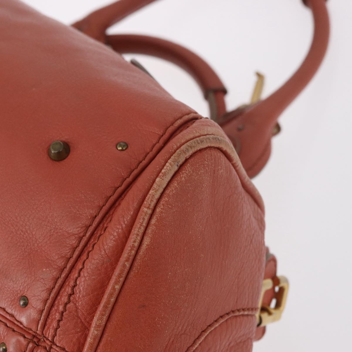Chloe Paddington Hand Bag Leather Pink Gold Silver Auth 189045A